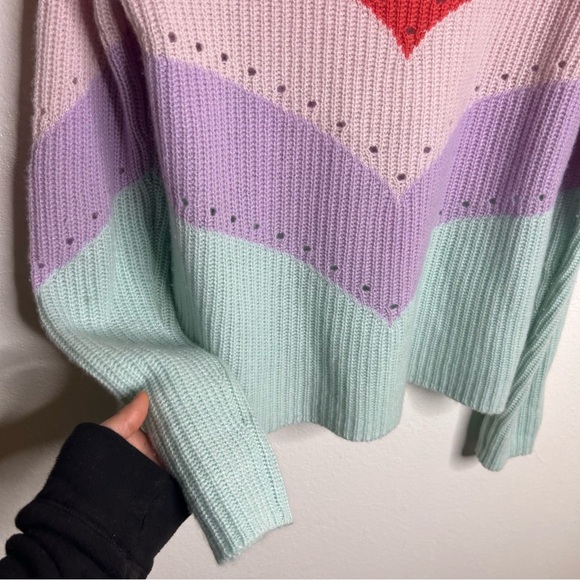 Autumn Cashmere Pastel Multicolor 100% Cashmere Sweater Size Small - Picture 14 of 15